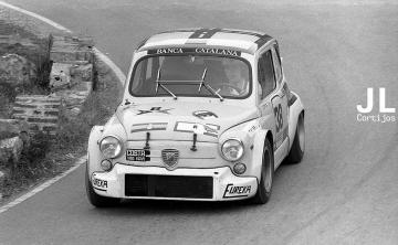 Núria Viñas (Fiat Abarth 1000 TC). Montserrat 1975 (José Luis Cortijos)